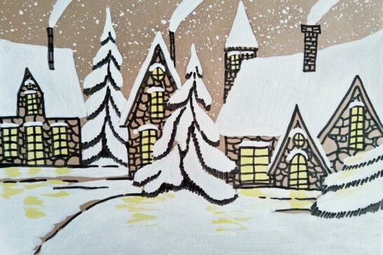 Мастер-класс «Зимний пейзаж»