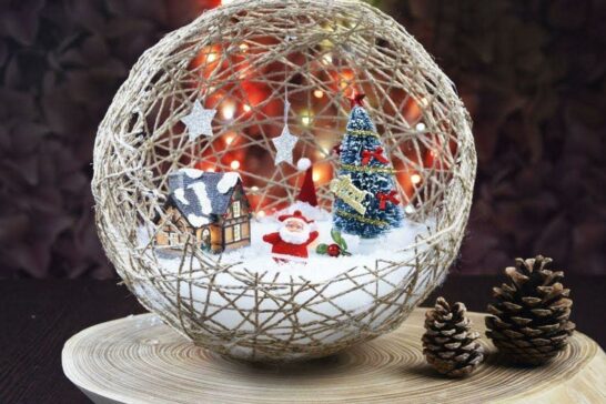 Мастер-класс «Новогодний шар из ниток»