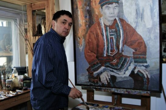 Эвенкийский эпос на холсте: выставка Сергея Писарева открылась в Анге